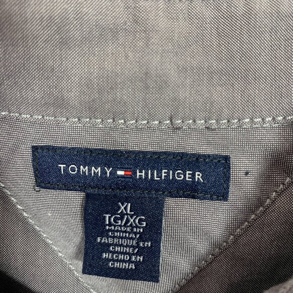 Tommy Hilfiger women's long-sleeve grey  button-down shirt size xl - Picture 2 of 16
